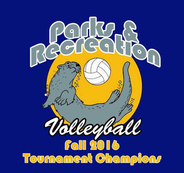 Fall 2016 Parks and Recreation Volleyball T-Shirt Design